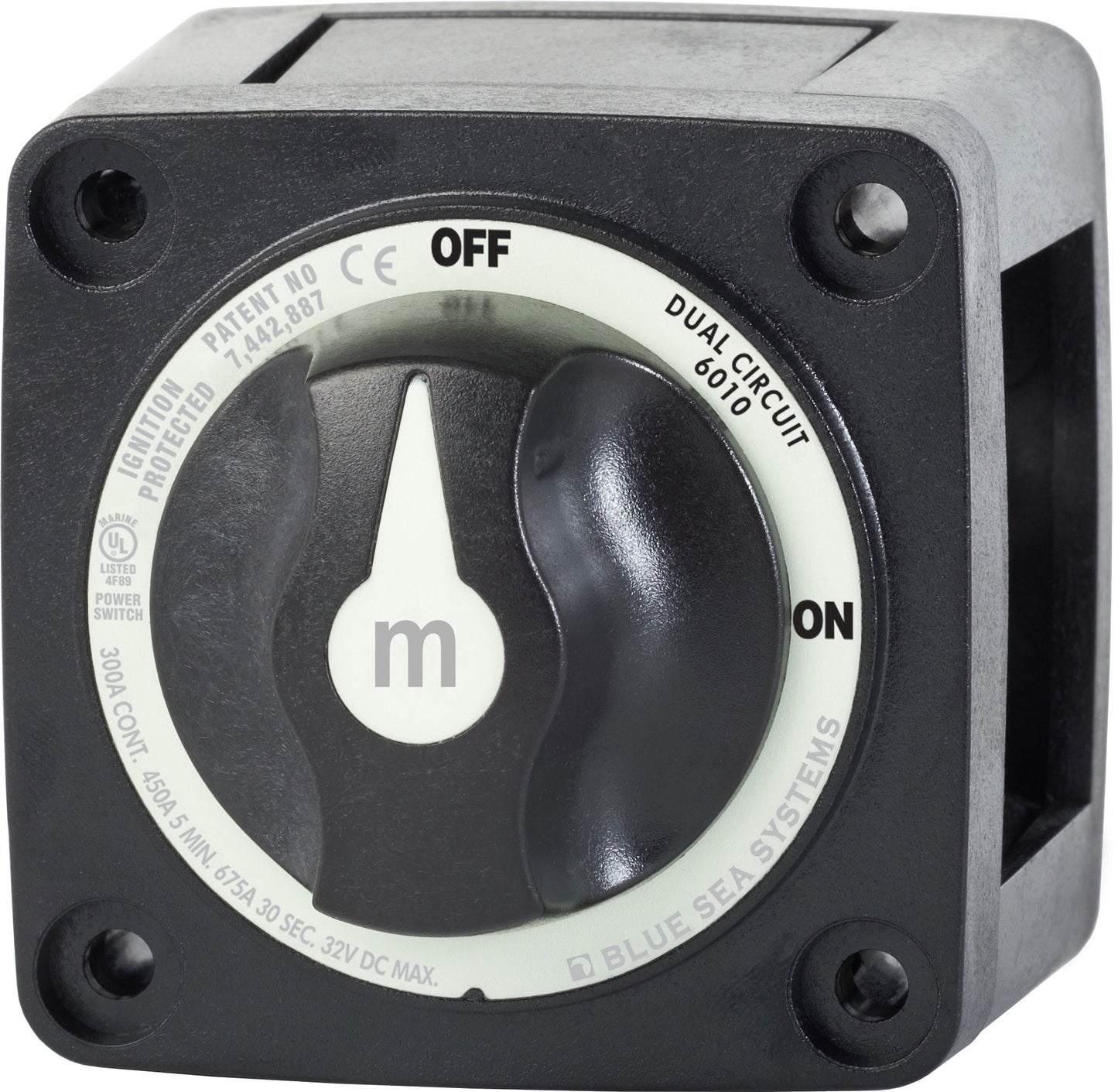 Blue Sea M-series Battery Switch On/off/ Dual Circuit Black